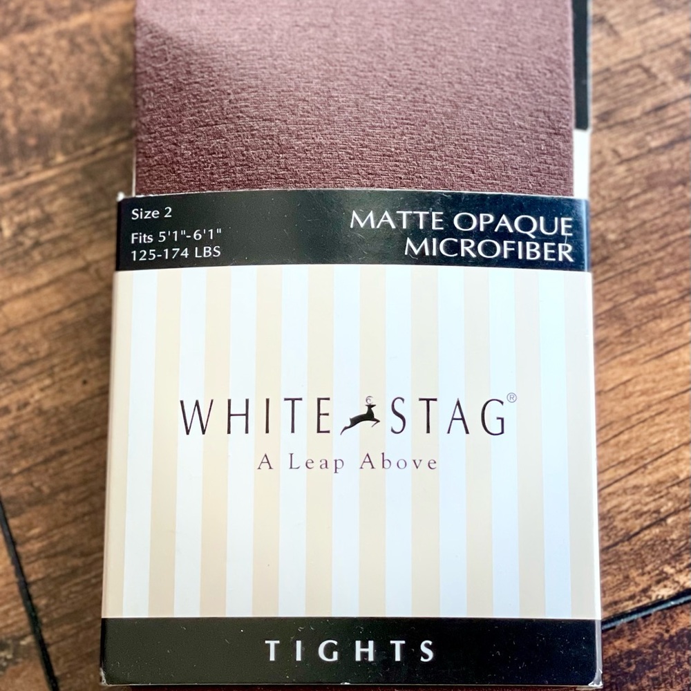 Brown white stag Opaque Microfiber tights